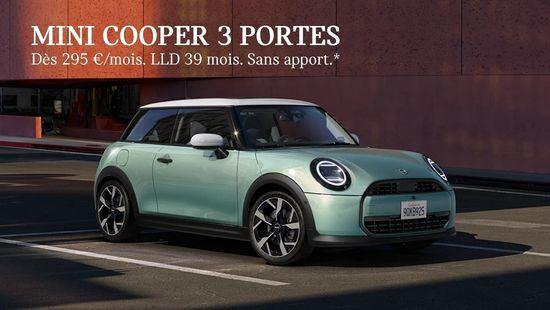 La MINI Cooper 3 Portes s’offre à vous dès 295 € / mois sans apport !