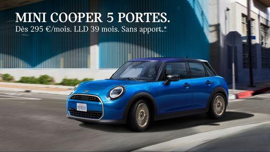 La MINI Cooper 5 Portes est à vous dès 295 € / mois, sans apport !