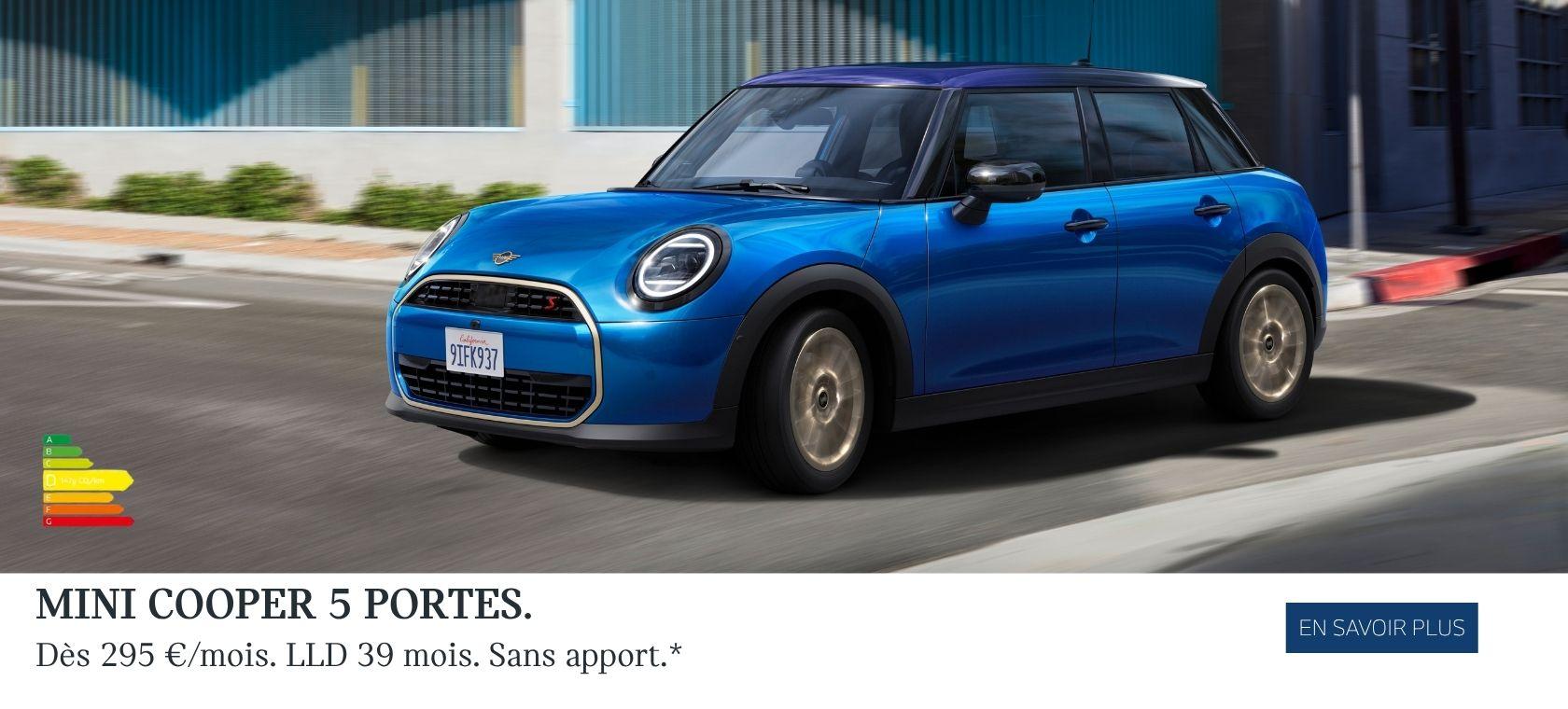 La MINI Cooper 5 Portes est à vous dès 295 € / mois, sans apport !