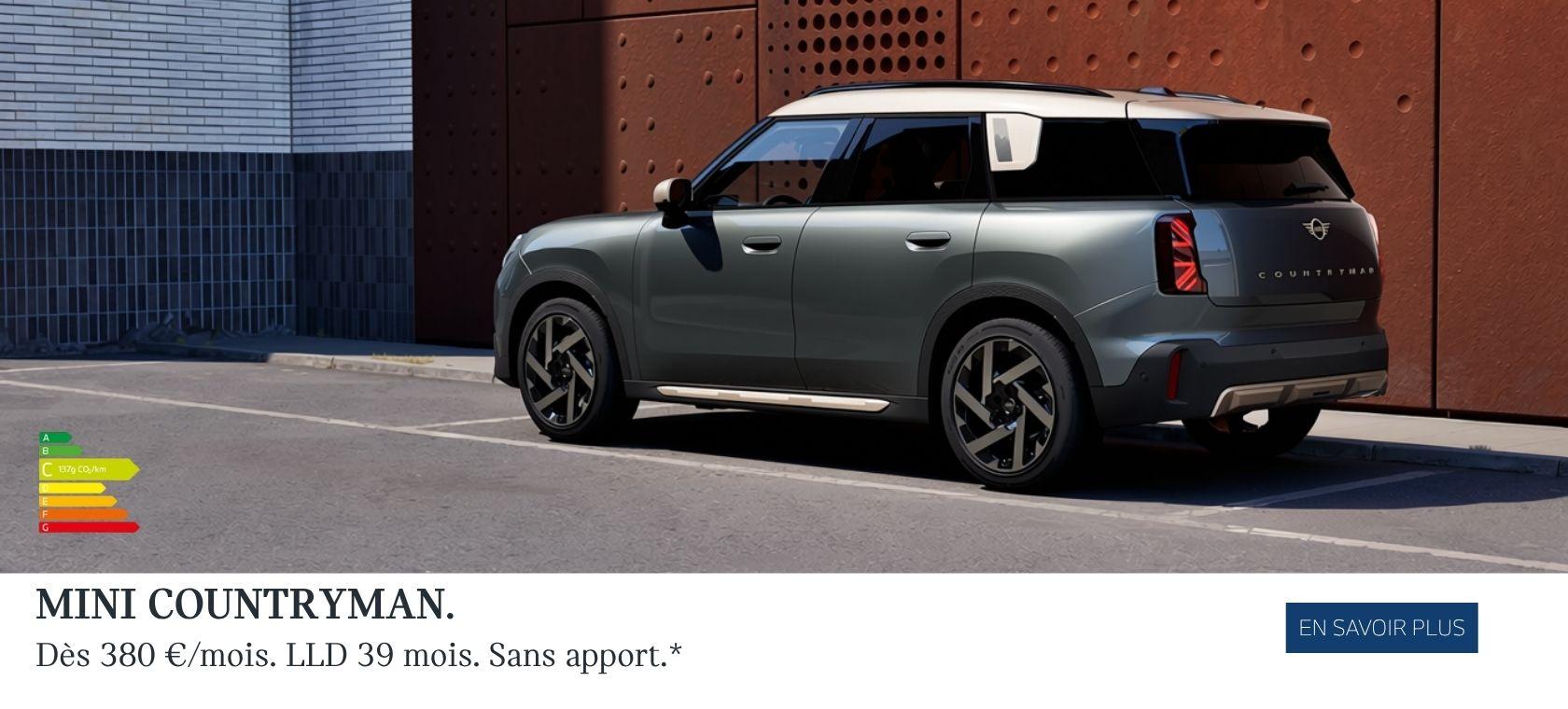 MINI Countryman : le grand SUV MINI dès 380 €/mois sans apport